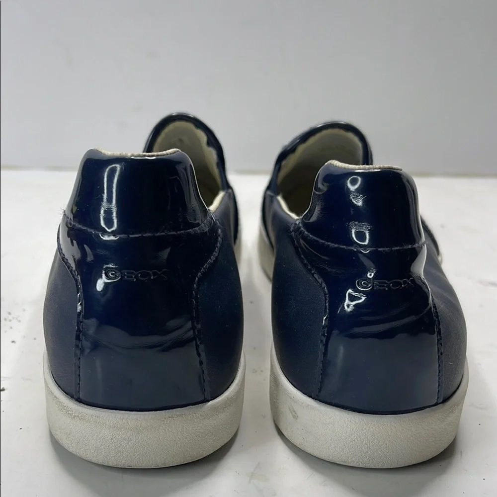 Geox Navy Sparkle Slip-On Loafers